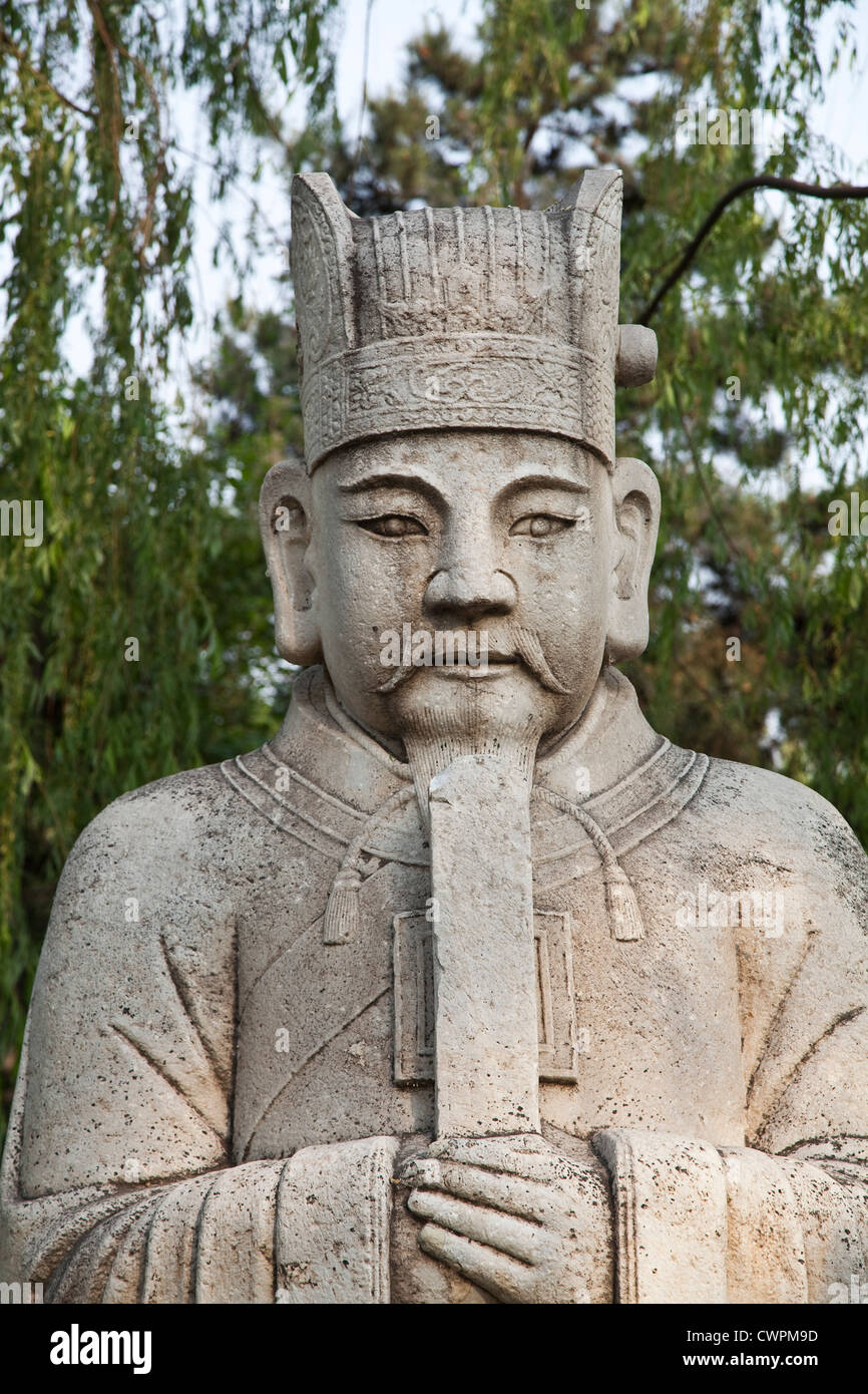 statues in the imperial gardens in China Stock Photo Alamy