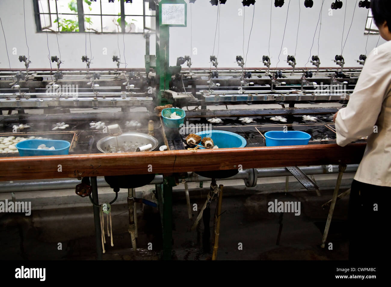 silk factory in China Stock Photo Alamy