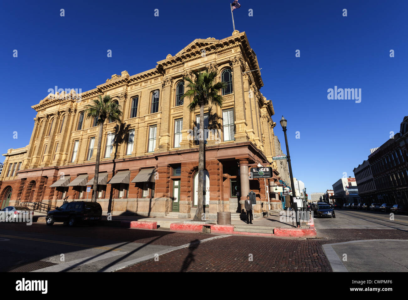 Street scene in historic downtown Galveston, Texas, USA Stock Photo Alamy