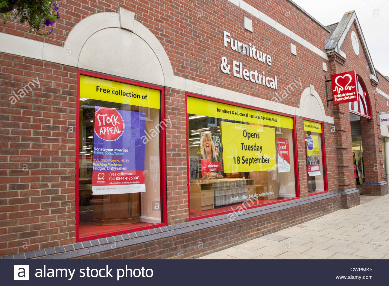 British Heart Foundation Charity Shop High Resolution Stock Photography