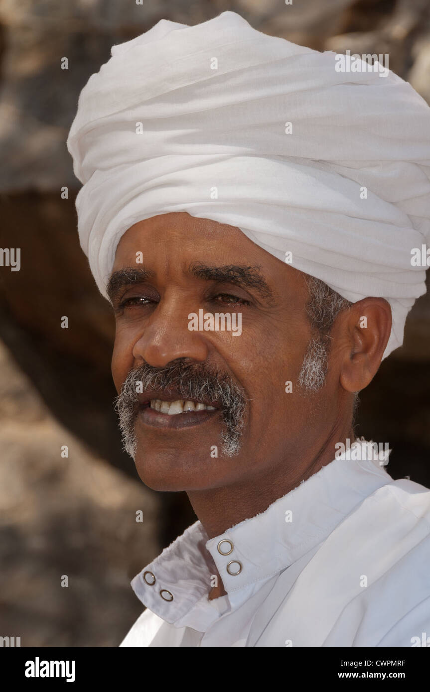 Nubian man , Nubian village Aswan Egypt Stock Photo