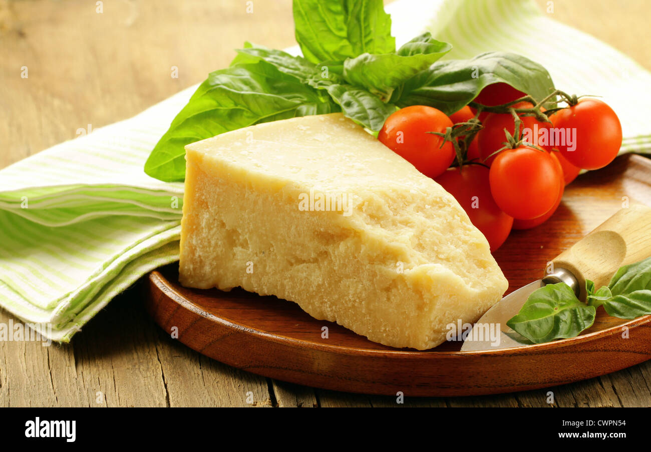 Parmesan cheese hard Italian cheese Stock Photo Alamy