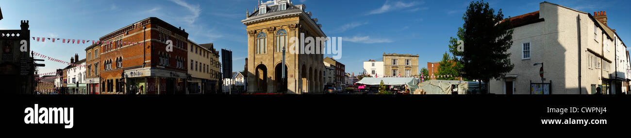 Panorama of the town centre, Abingdon-on-Thames Stock Photo