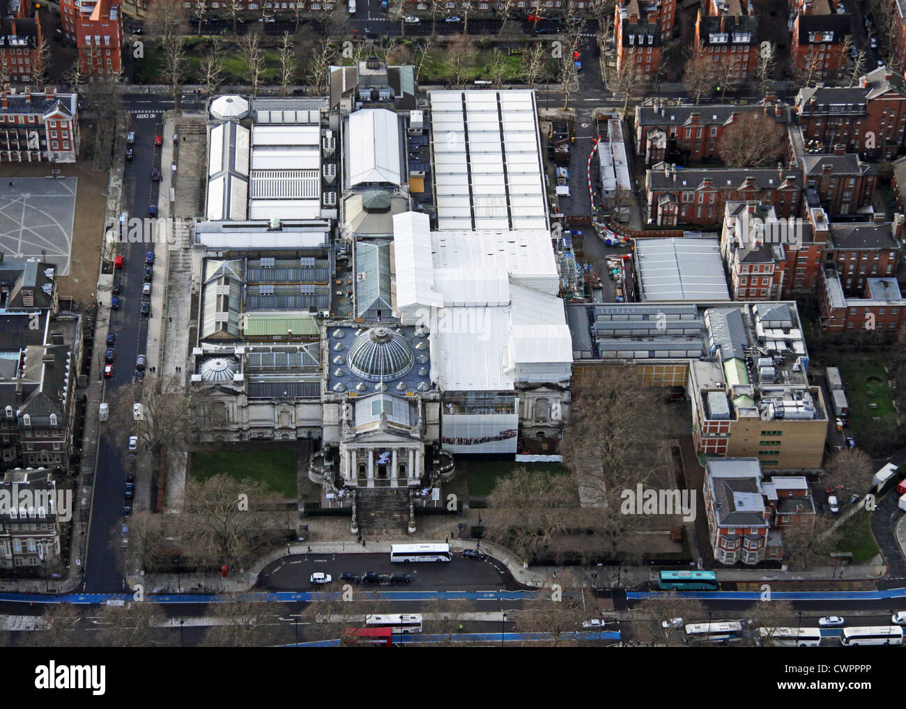aerial view of Tate Britain art gallery museum, Millbank, London SW1 Stock Photo