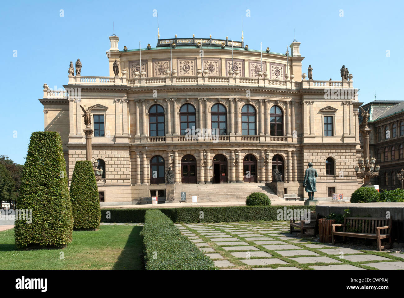 Prague - Rudolfinum Concert Hall - Josefov - Czech Republic Stock Photo