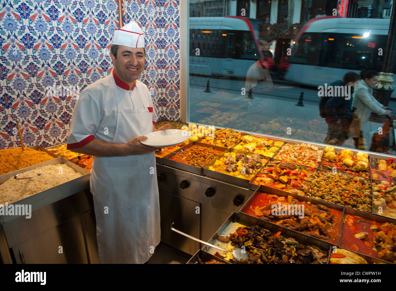 Türkei, Istanbul, Sultanahmet, Divan Yolu, Baran Restaurant Stock Photo