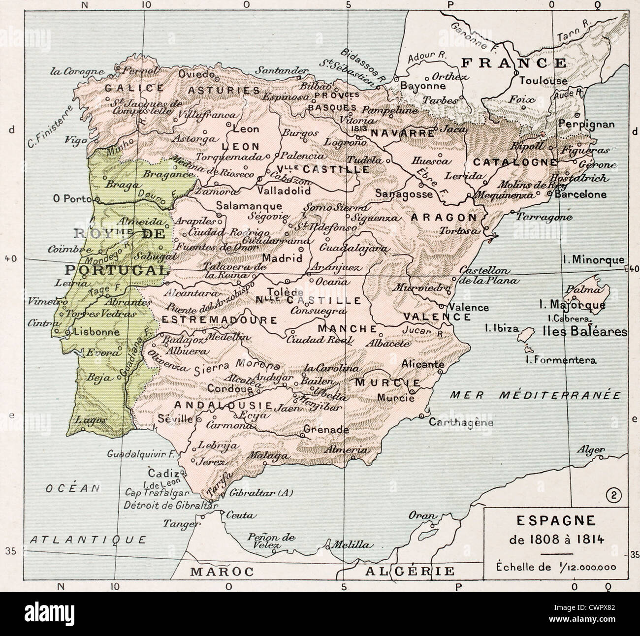 Spain between 1808 and 1814 Stock Photo