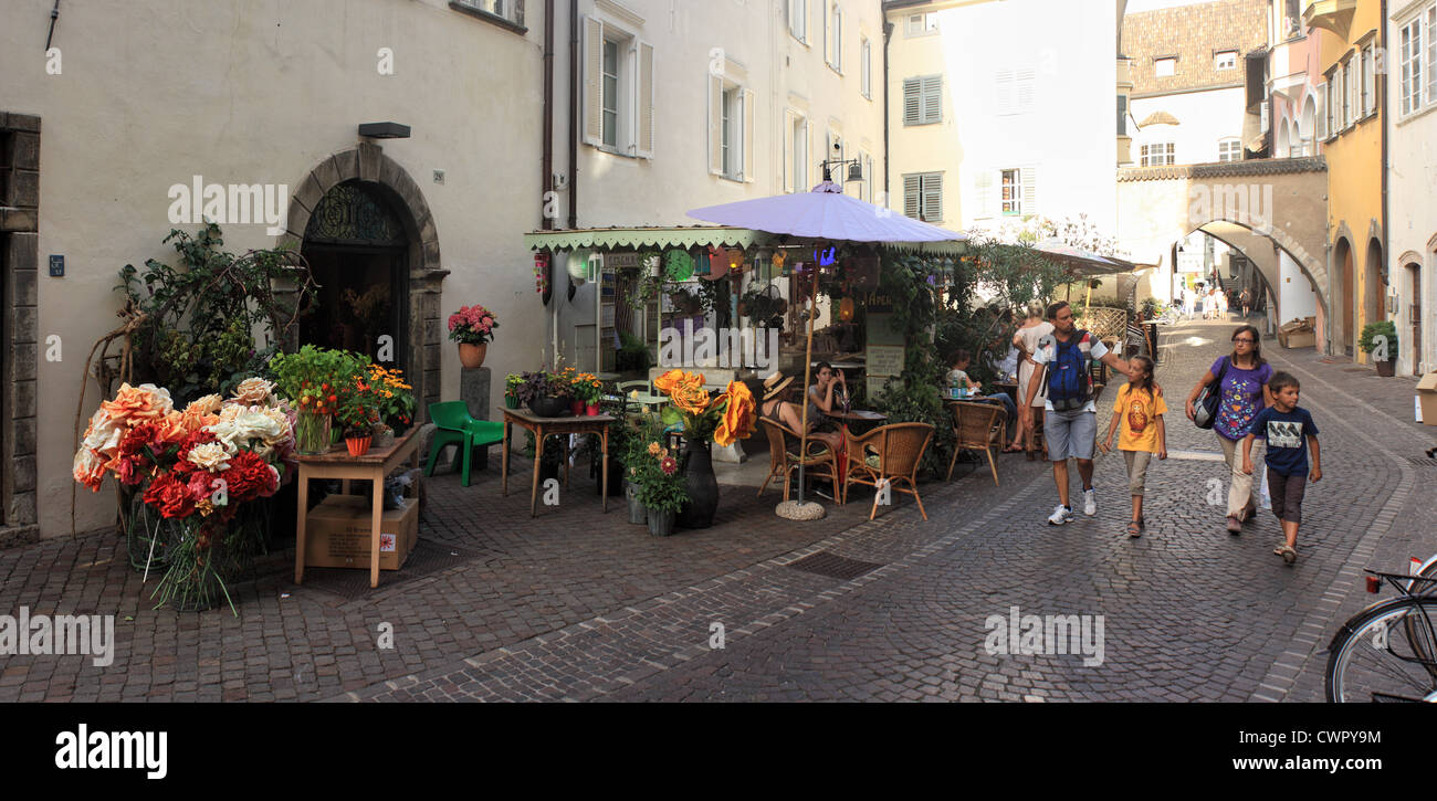 Wine bar and restaurant Fischbänke in Bozen / Bolzano Stock Photo