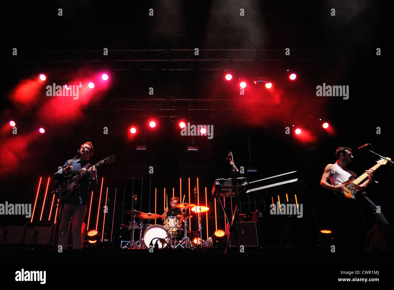 MADRID, SPAIN - JUNE 22: Two Door Cinema Club band performs at Dia de ...