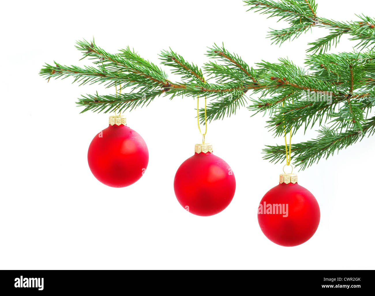 Christmas balls isolated on the white background Stock Photo - Alamy