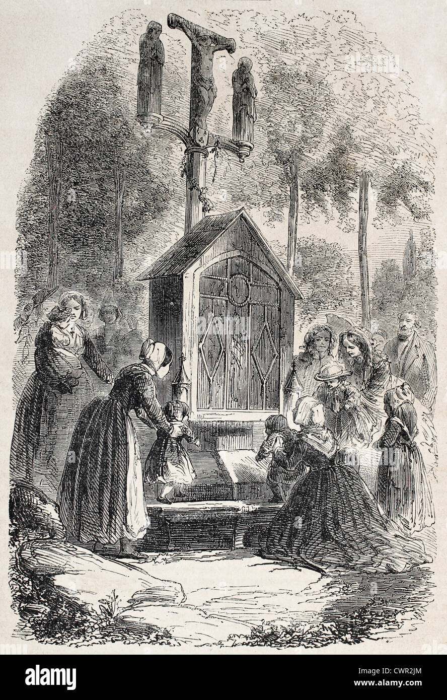 First step cross Stock Photo