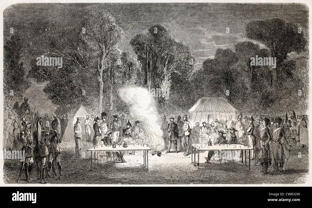 Napoleon III bivouac Stock Photo