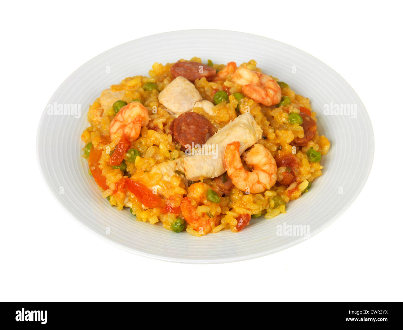 Chicken and Prawn Paella Stock Photo Alamy