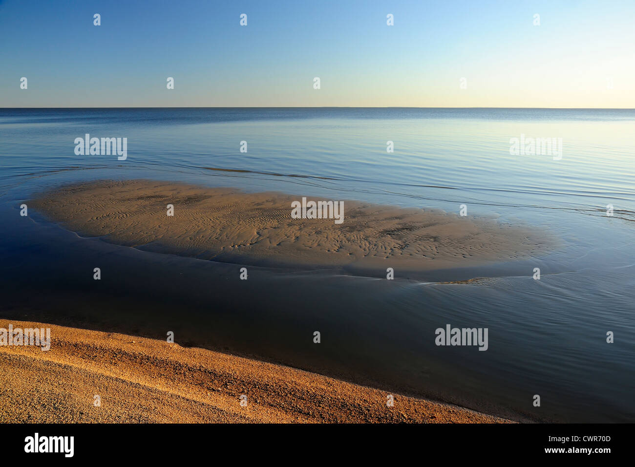 Lake Winnipeg shoreline at dawn, Matlock, Manitoba, Canada, Matlock, Manitoba, Canada Stock Photo