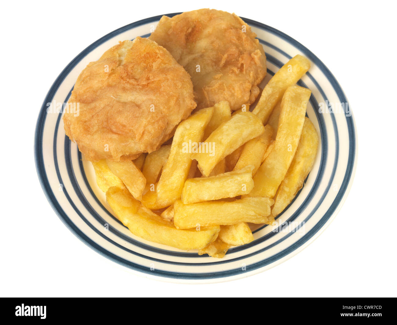 Traditional British Fish And Chip Shop Bought Takeaway Battered Fish