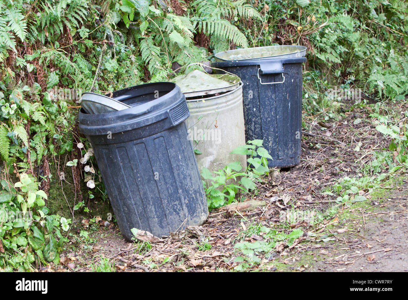 waste disposal storage bins Stock Photo Alamy