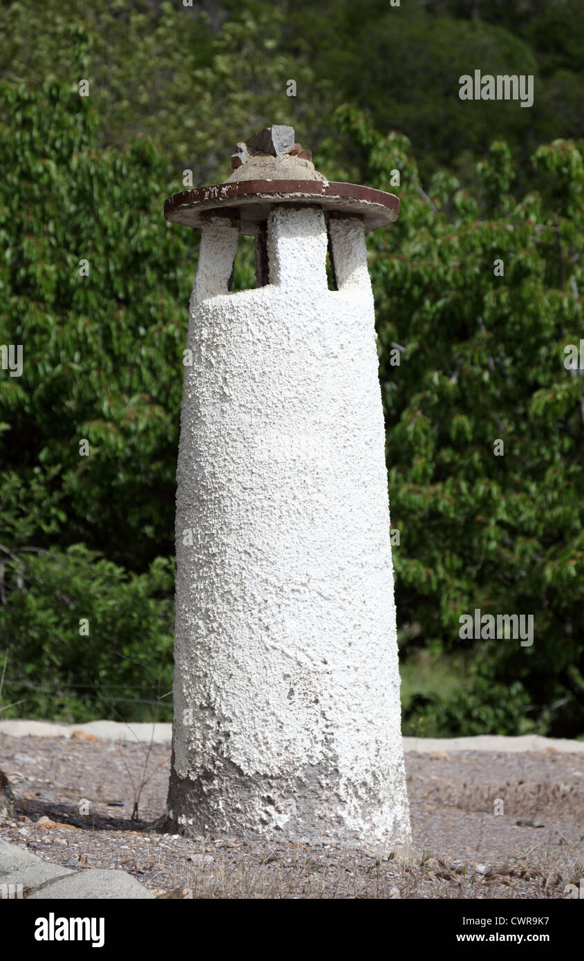 Traiditional white chimney in an Andalusian village, Spain Stock Photo