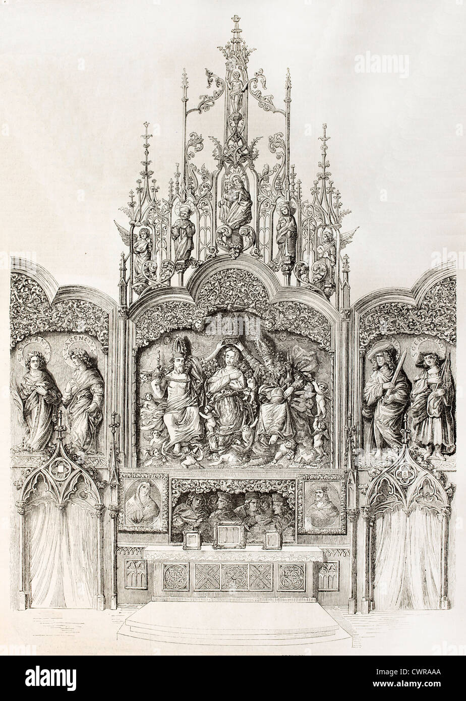 Main altar of Vieux-Brisach church, Germany Stock Photo