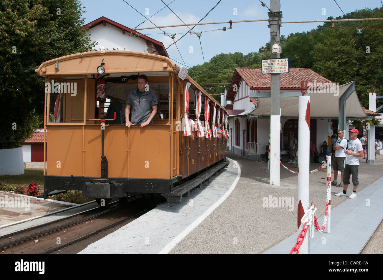 Le Petit Train de la Rhune southwest France Stock Photo