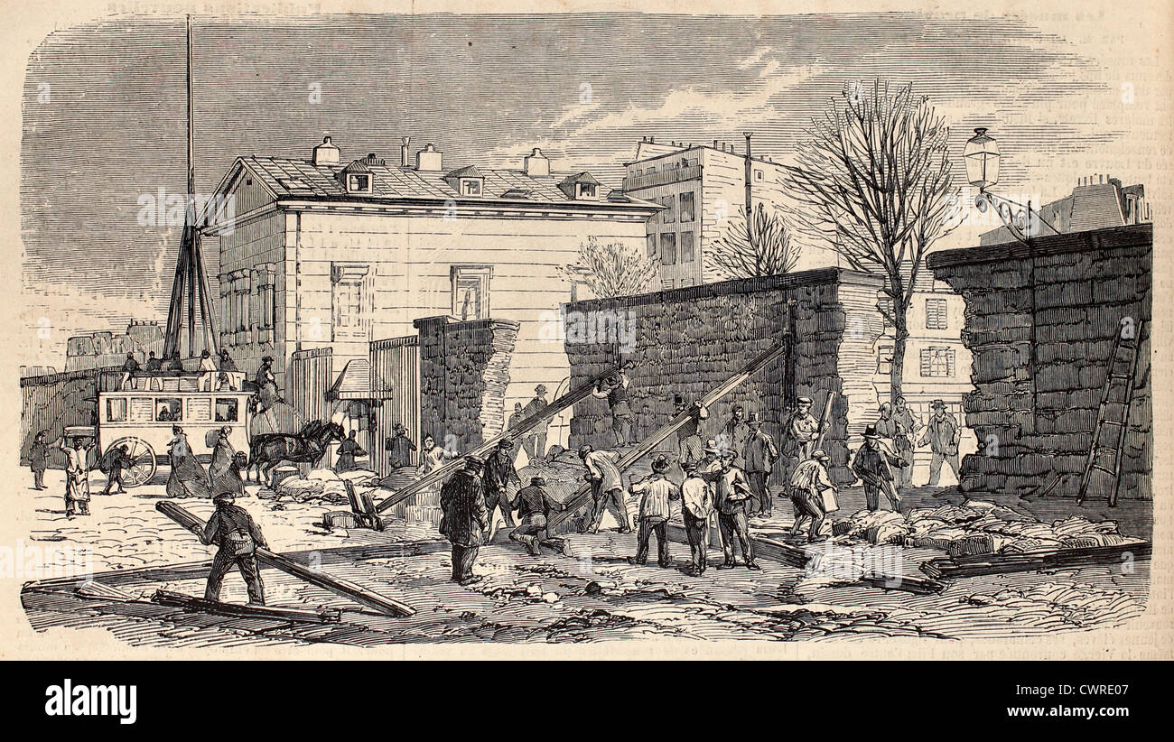 Destruction of ancient surrounding walls in Paris Stock Photo Alamy