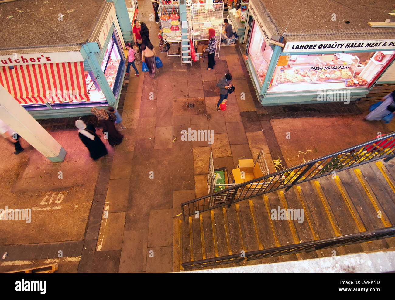 two butchers shop located in Queens market ,Upton park e13 Stock Photo