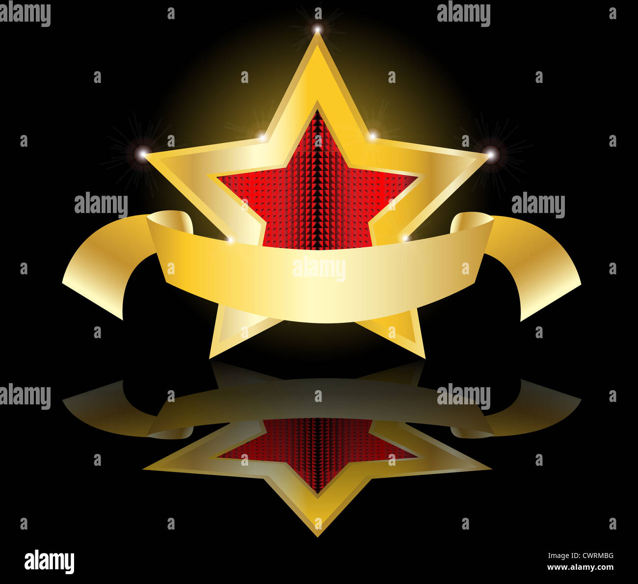 gold star label vector illustration Stock Photo - Alamy