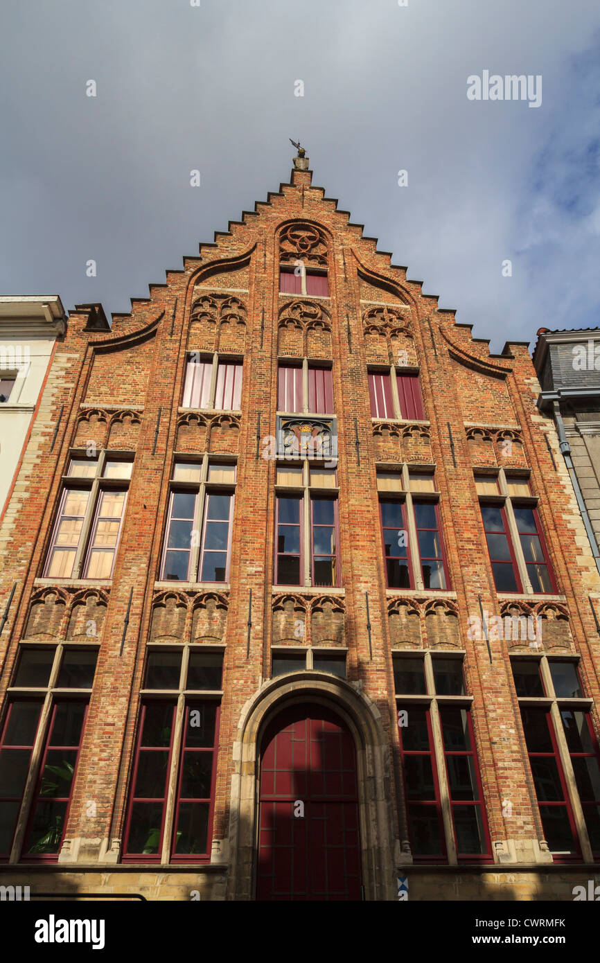 Steenstraat 40 (address), 16th Century shoemaker's guild house, Bruges, Belgium Stock Photo