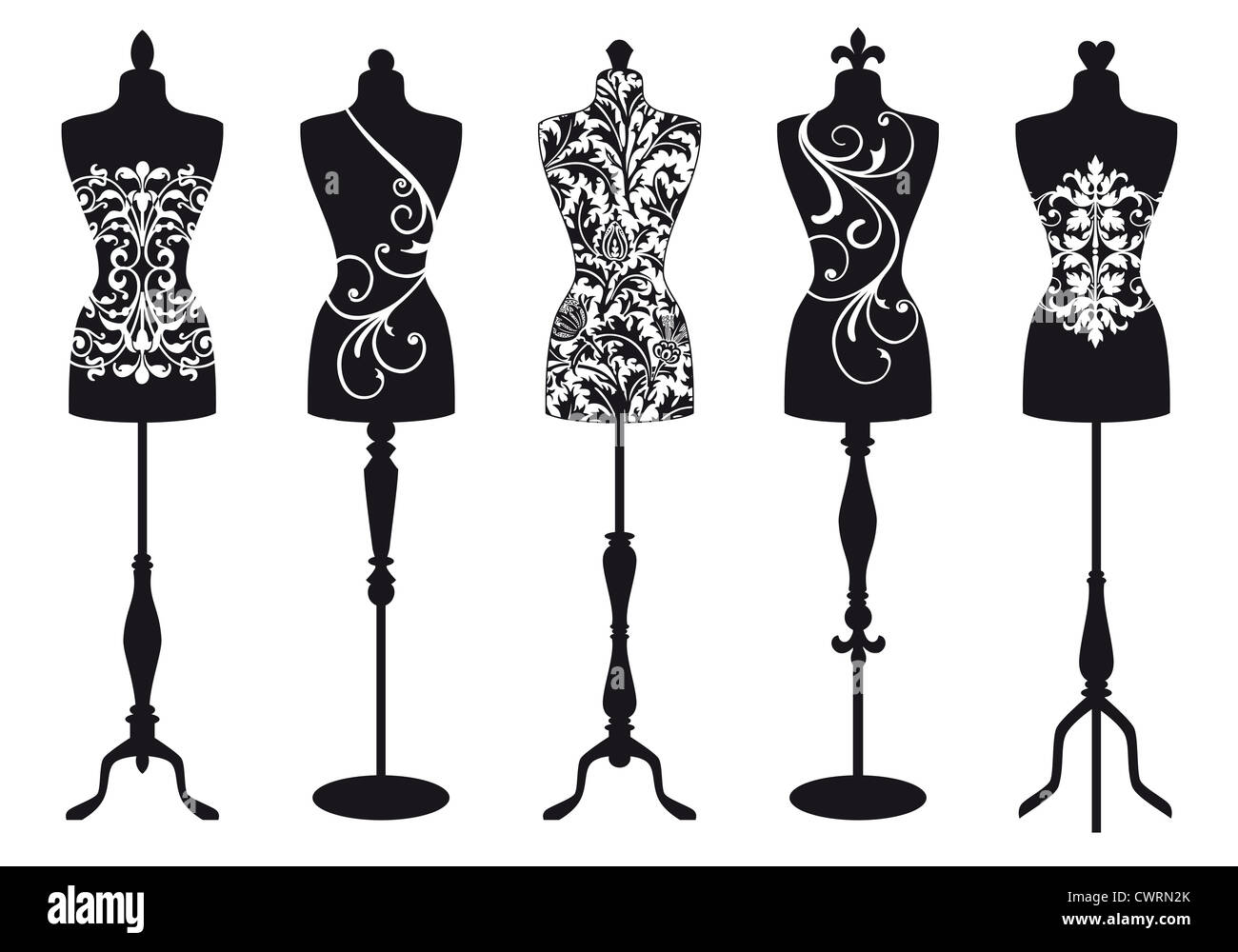 Set of stylish tailor's mannequins Stock Photo Alamy