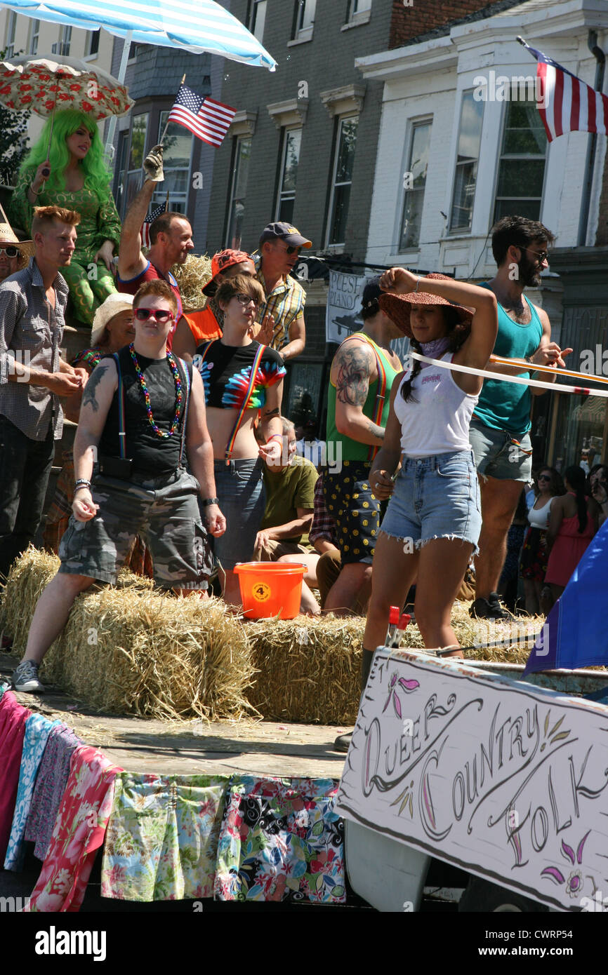 Hayseed Float Gay Pride Parade Hudson NY Stock Photo Alamy
