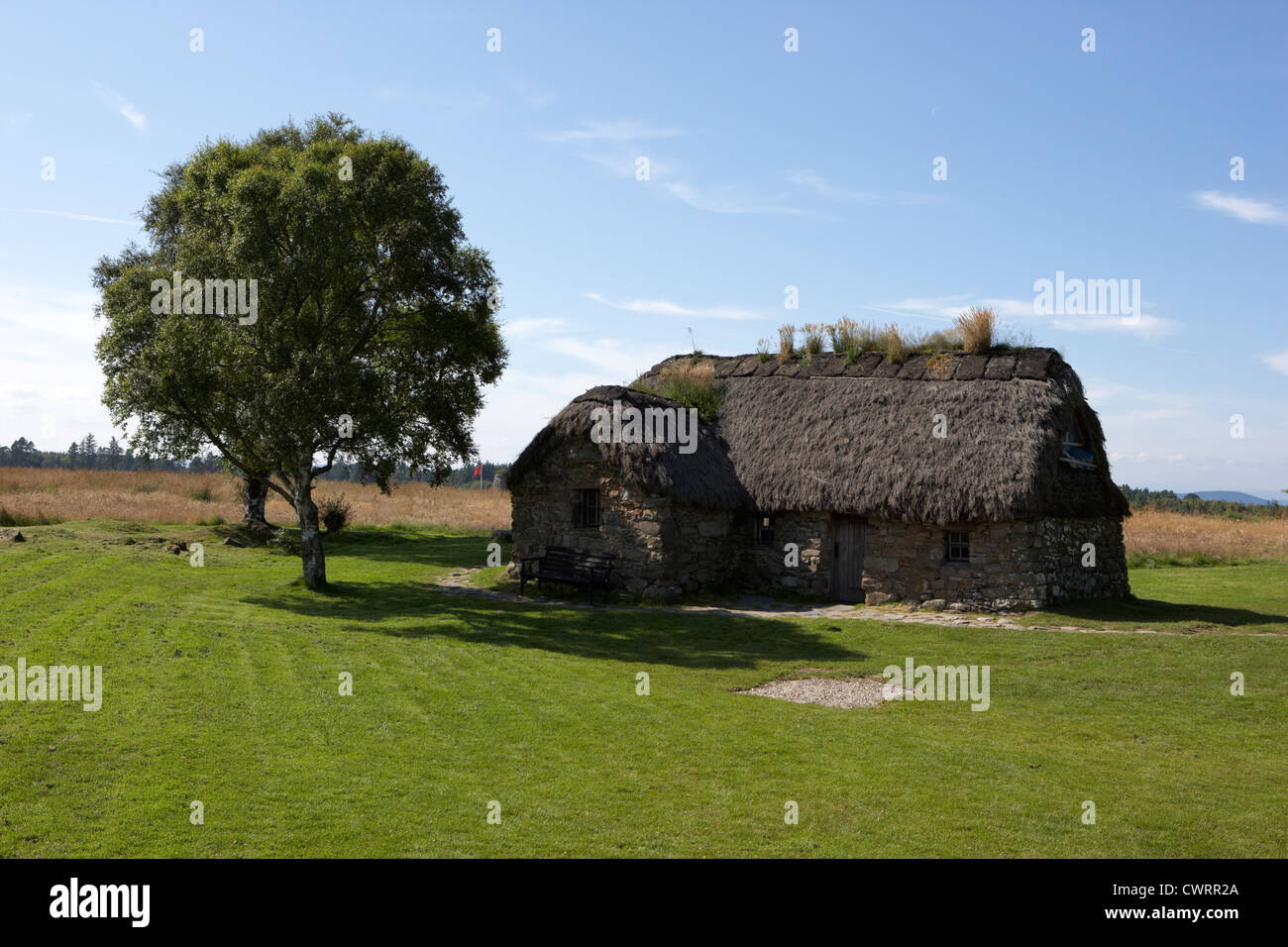 the old leanach cottage on Culloden moor battlefield site highlands
