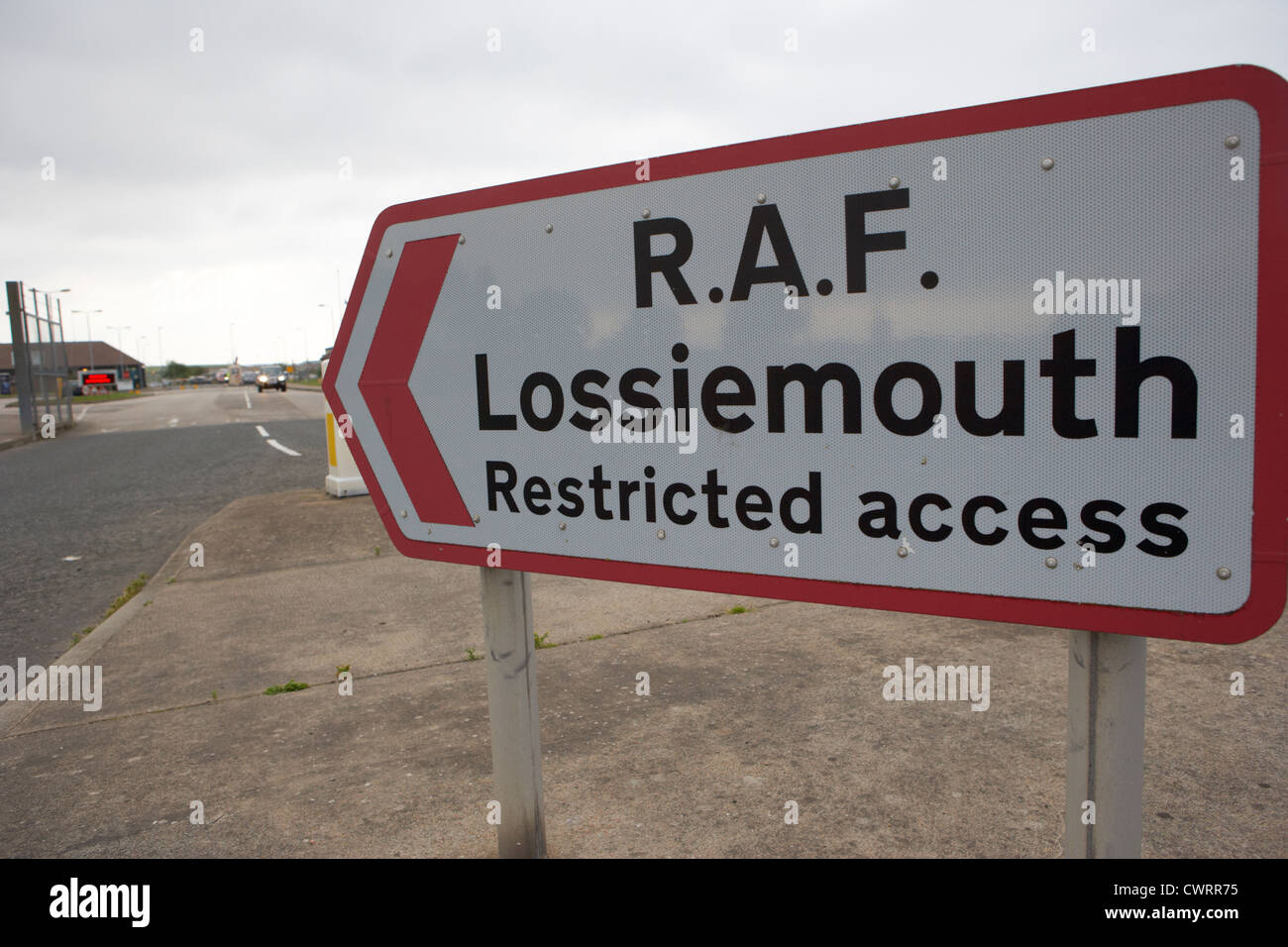 RAF Lossiemouth air force base scotland uk Stock Photo