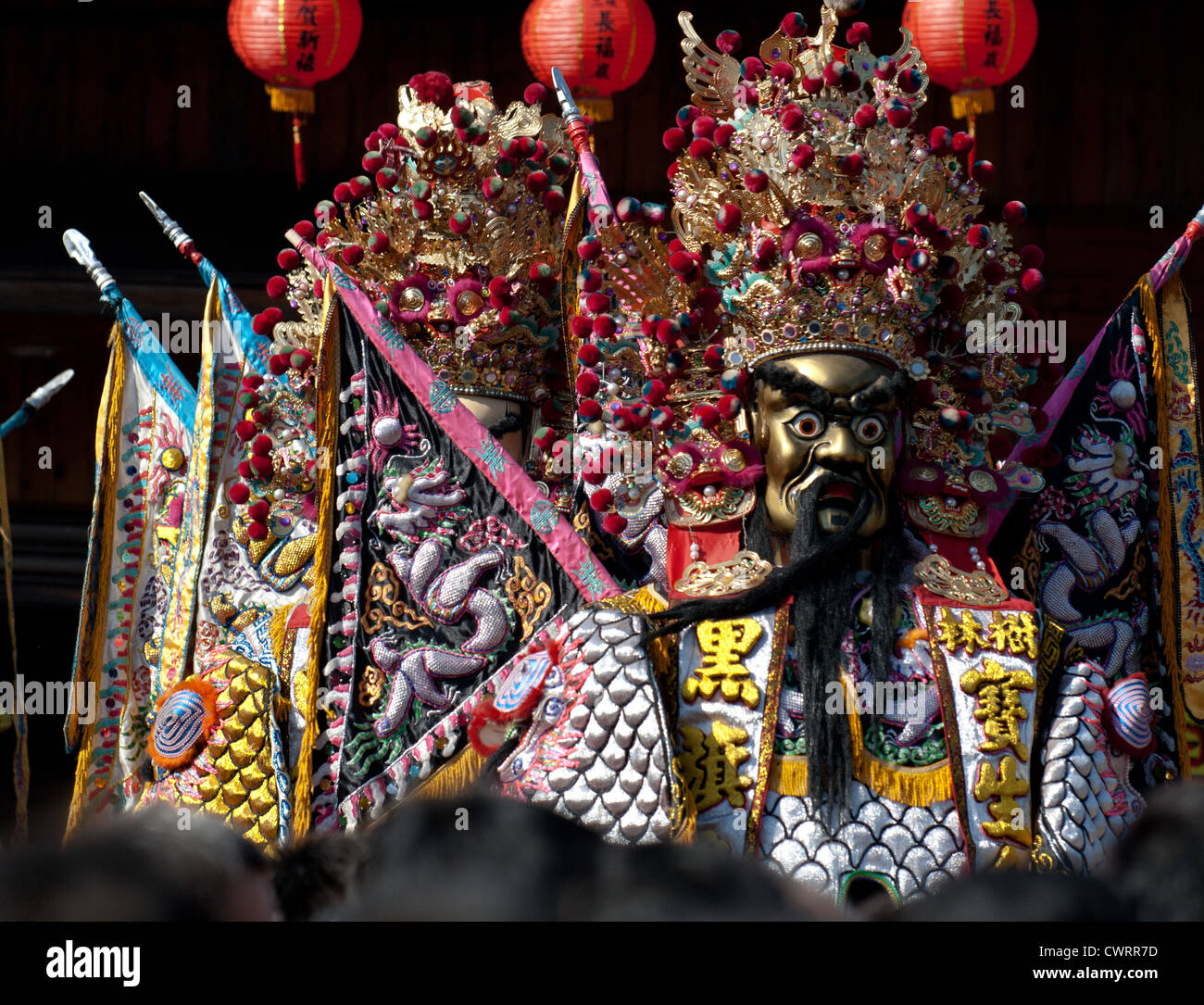 A figure of a taoist god at the "Pigs of God" festival around Chinese