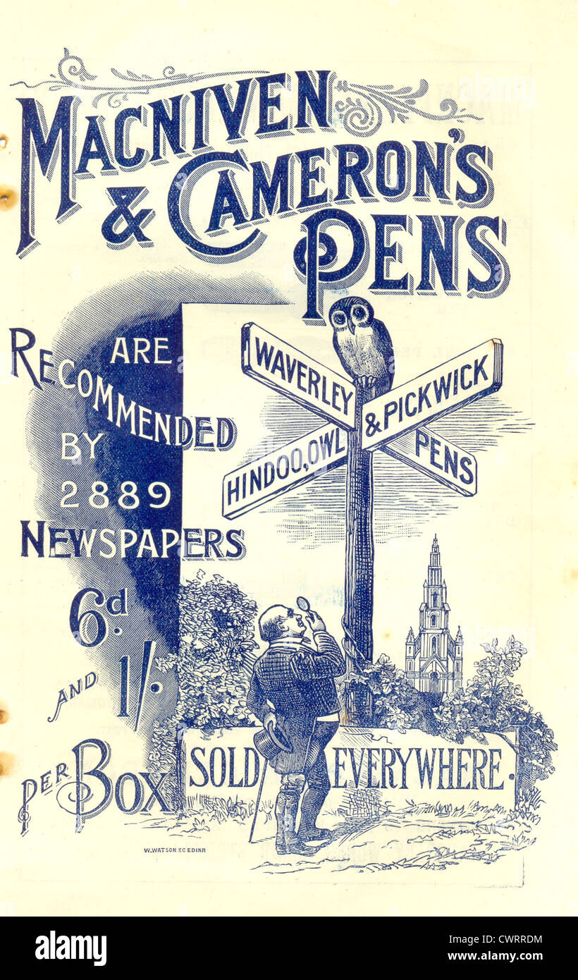 Advertisement for Macniven & Cameron's Pens Stock Photo