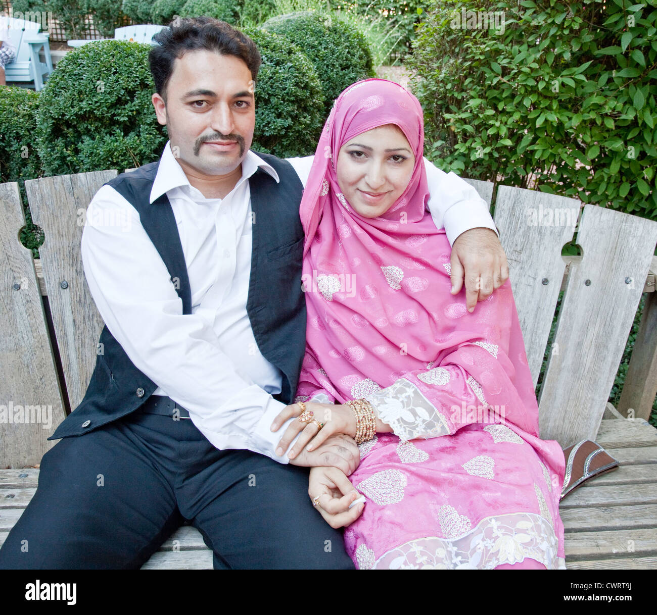 Young Muslim Couple in traditional Muslim Clothing at Muslim Fest in  Mississauga near Toronto;Ontario;Canada Stock Photo - Alamy