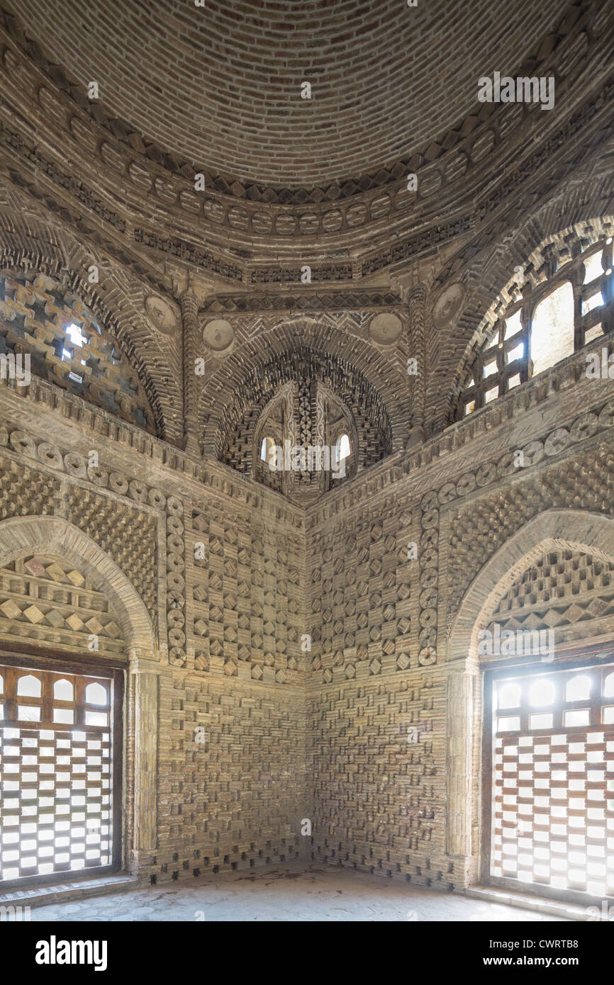 interior, Tomb of the Samanids, Bukhara, Uzbekistan Stock Photo