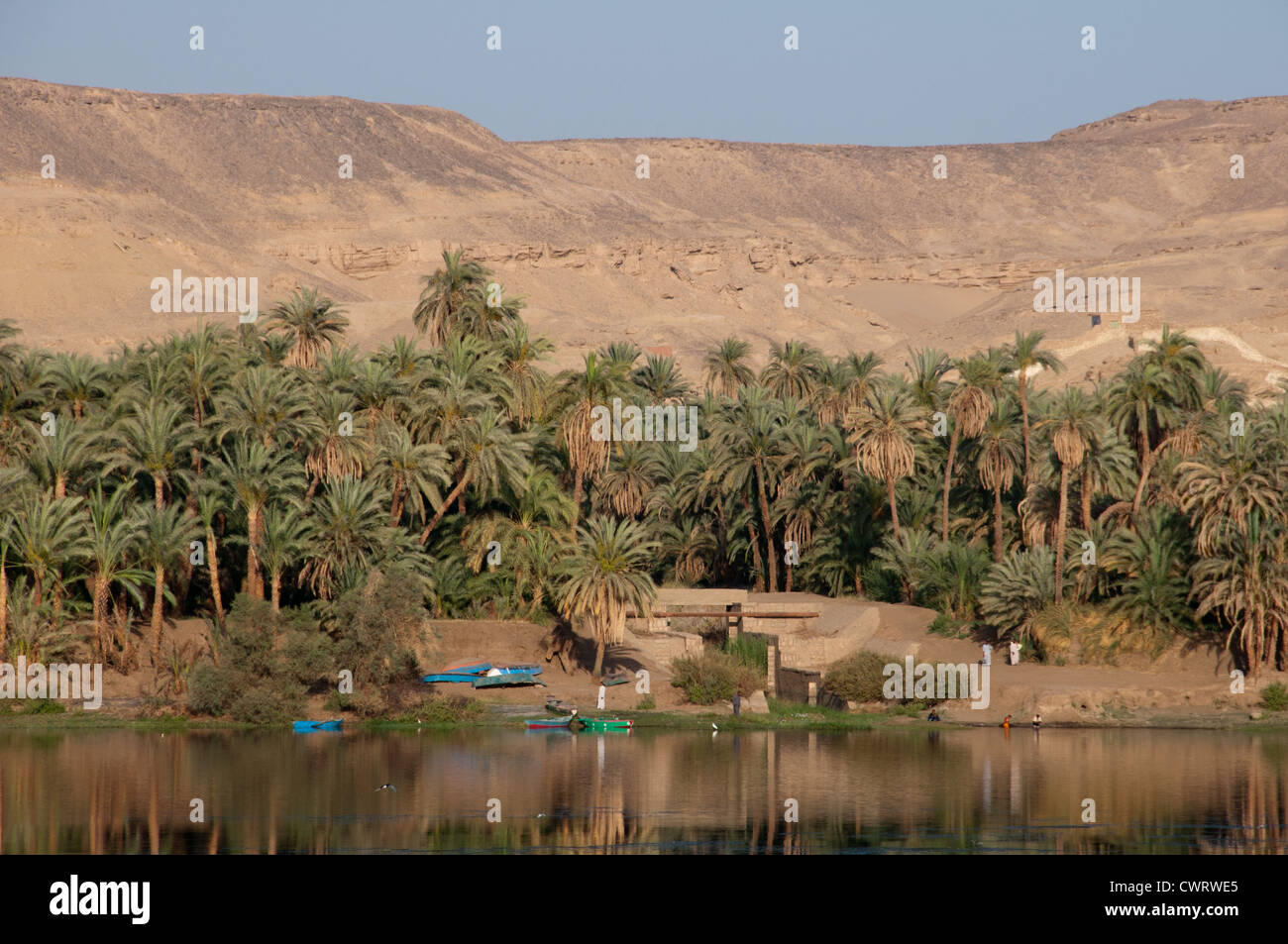 Upper Egypt, Nile river countryside between Luxor and Aswan Stock Photo
