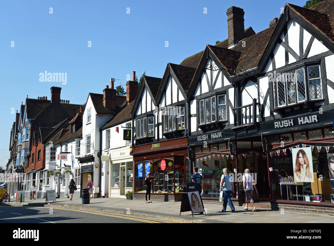 High Street, Reigate, Surrey, England, United Kingdom Stock Photo