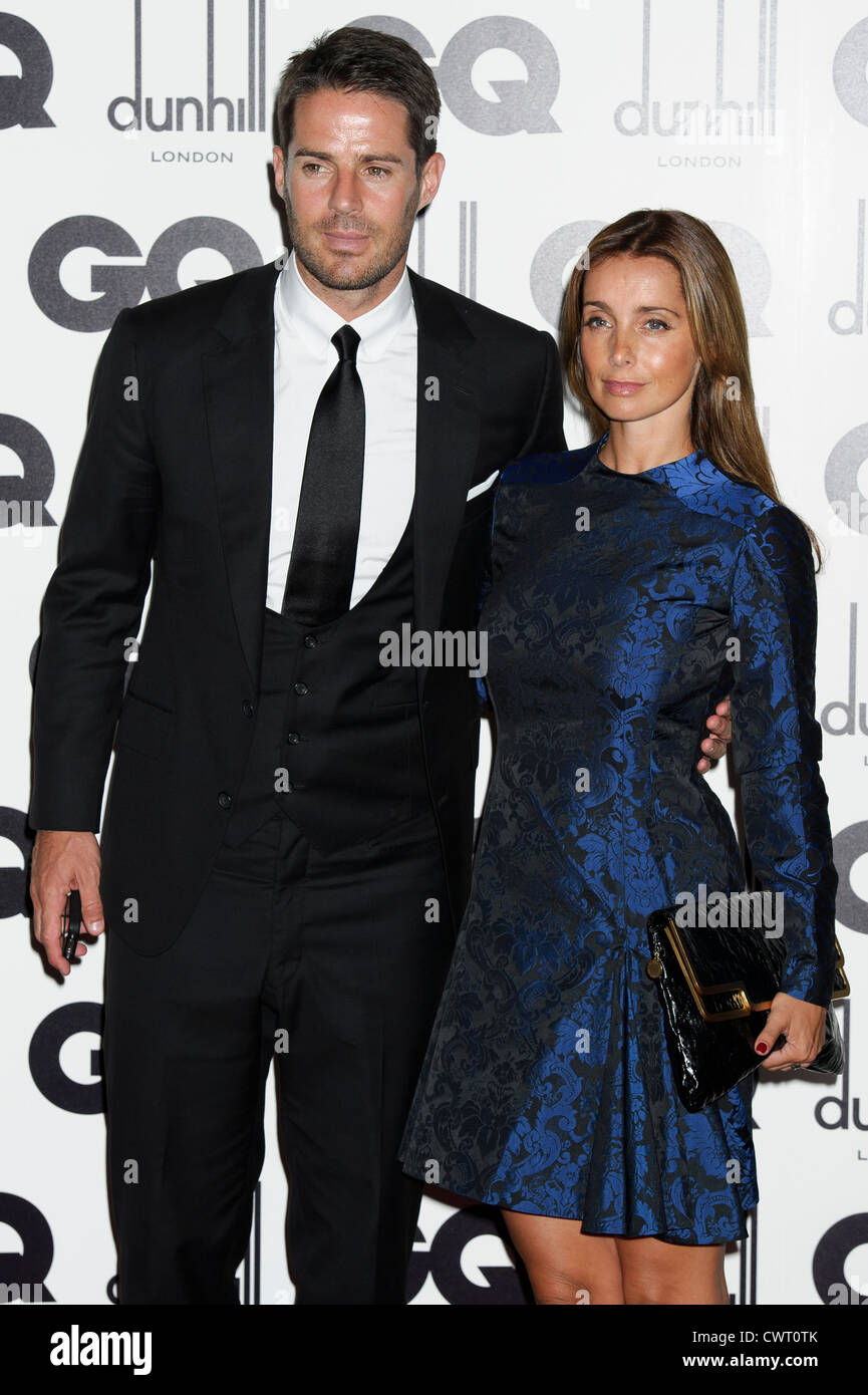 Louise Redknapp and Jamie Redknapp arrive for the GQ Men of the Year Awards at a central London venue. Stock Photo