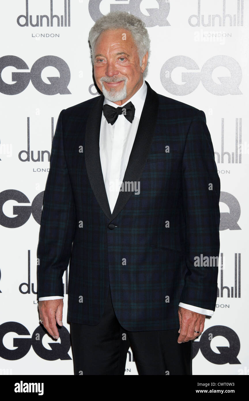 Tom Jones arrives for the GQ Men of the Year Awards at a central London venue. Stock Photo