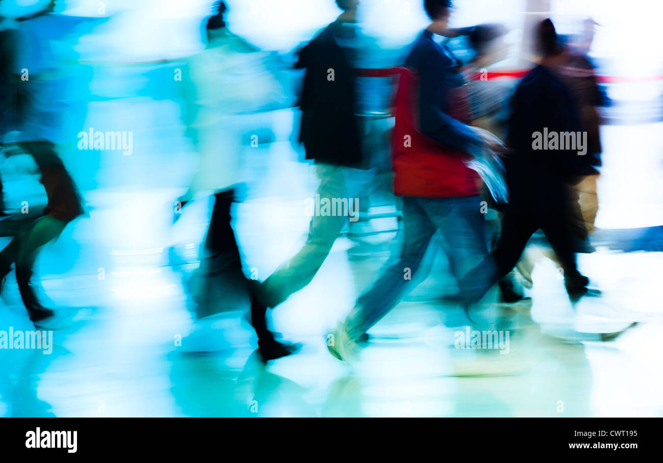 city business people abstract background blur motion Stock Photo - Alamy