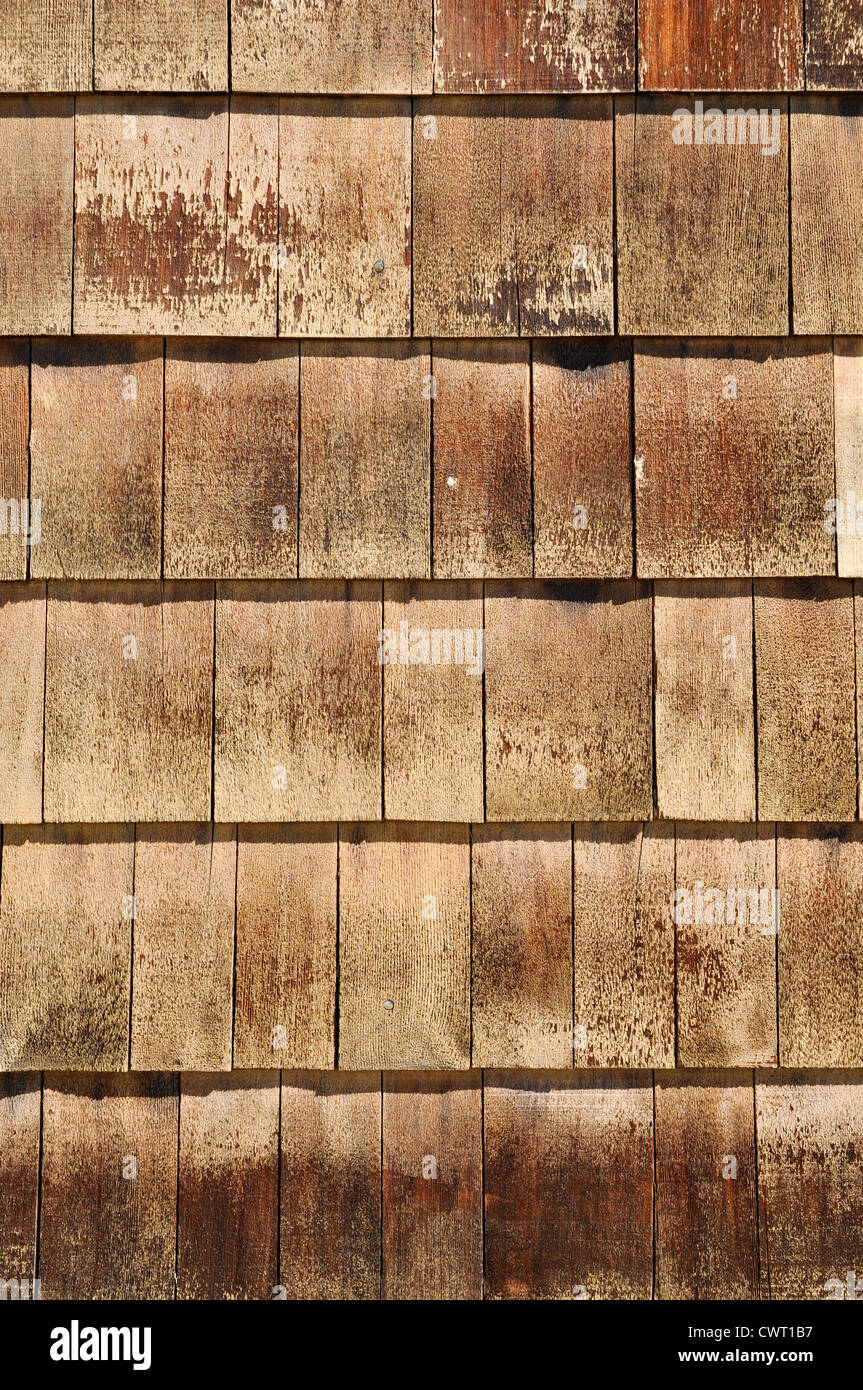 Wood Roof Shingles Stock Photo