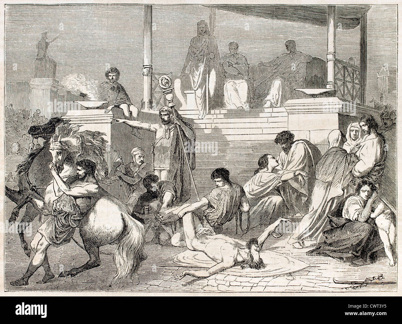 SaintHippolytus martyrdom Stock Photo Alamy