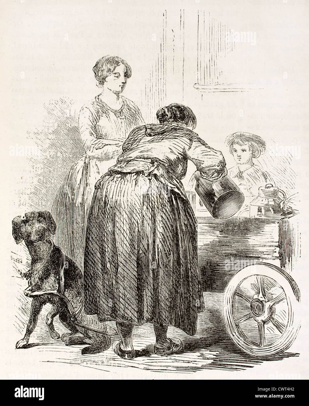 Milkwoman old illustration hires stock photography and images Alamy