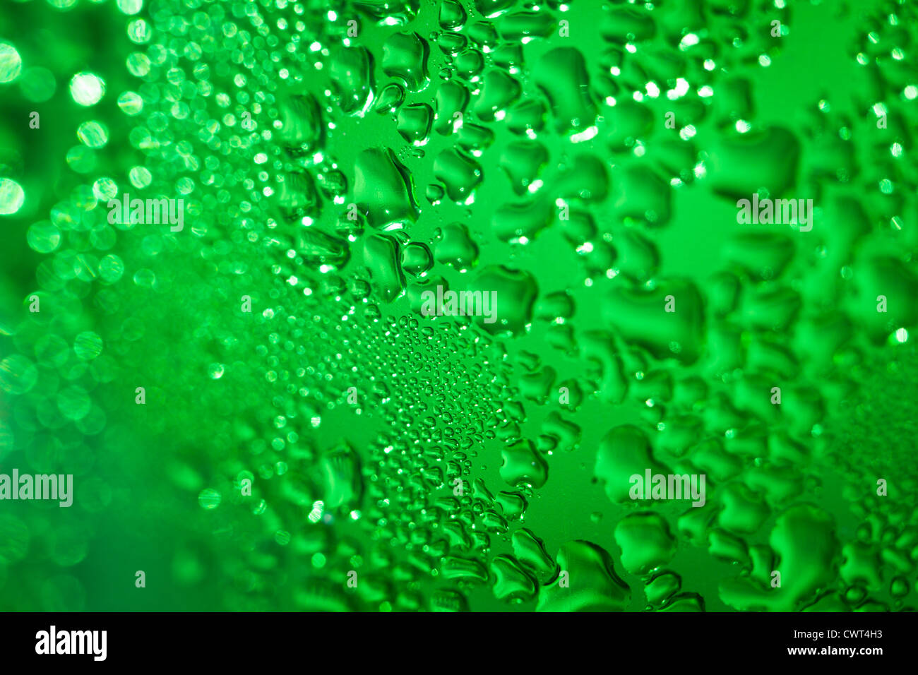 Refreshing green watery background (color toned image; shallow DOF ...