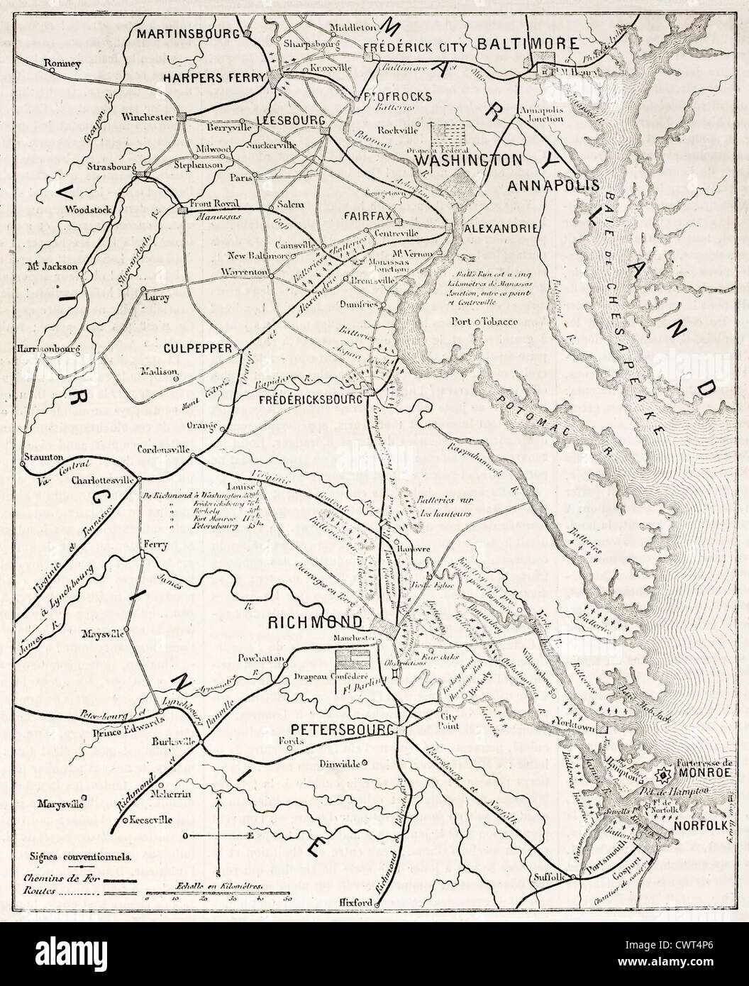 American Civil War Map Historical Hi Res Stock Photography And Images