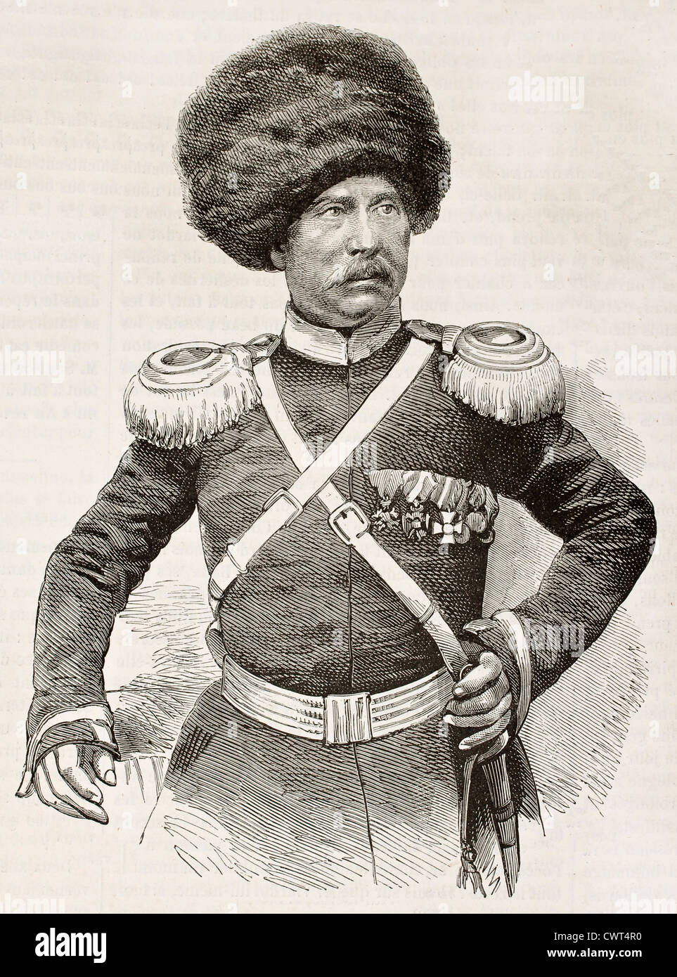 Cossack colonel Stock Photo