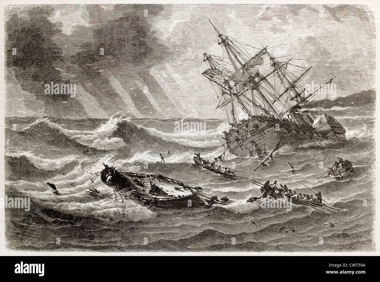 Monitor shipwreck Stock Photo
