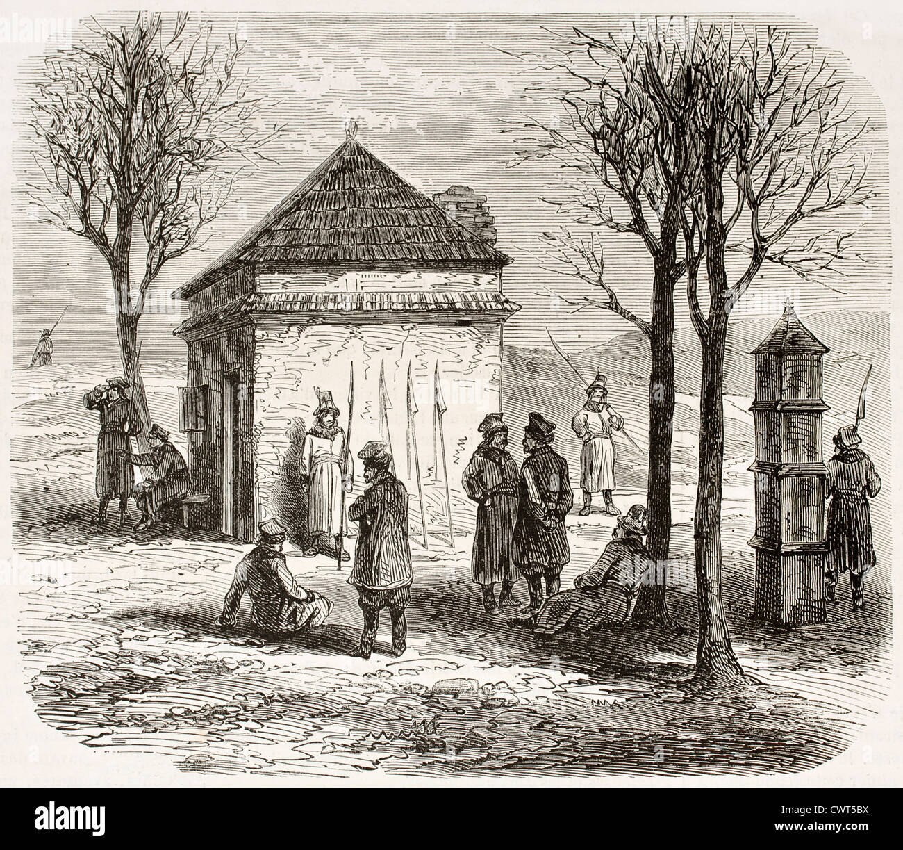 Polish outpost during january insurrection Stock Photo
