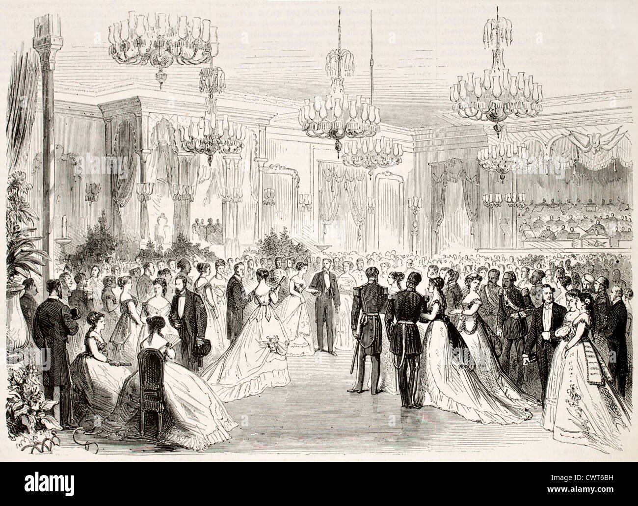 Grand Bal given to Egypt viceroy in Alexandria Stock Photo