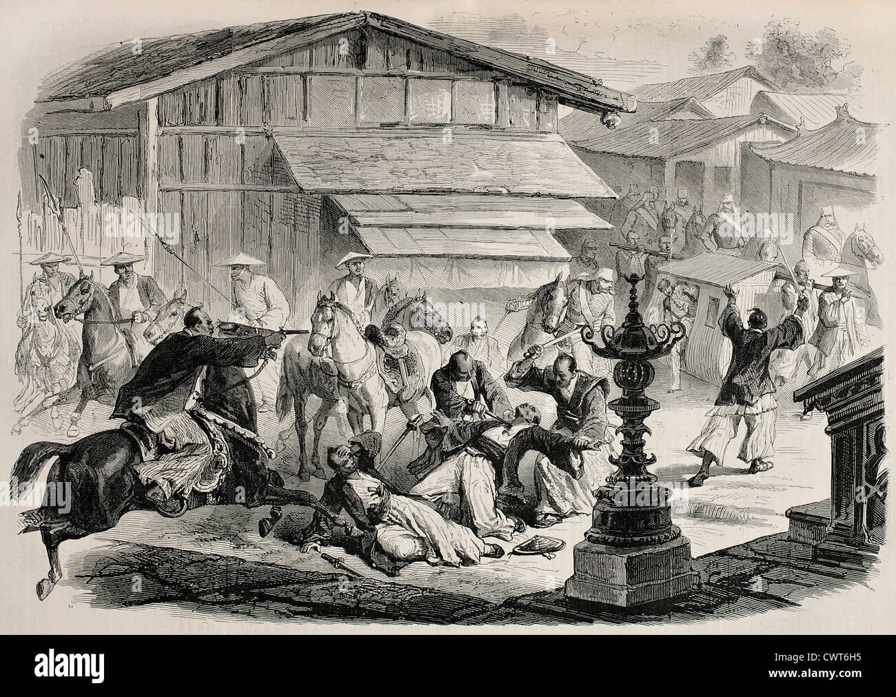 attack to British Legation in Kioto Stock Photo